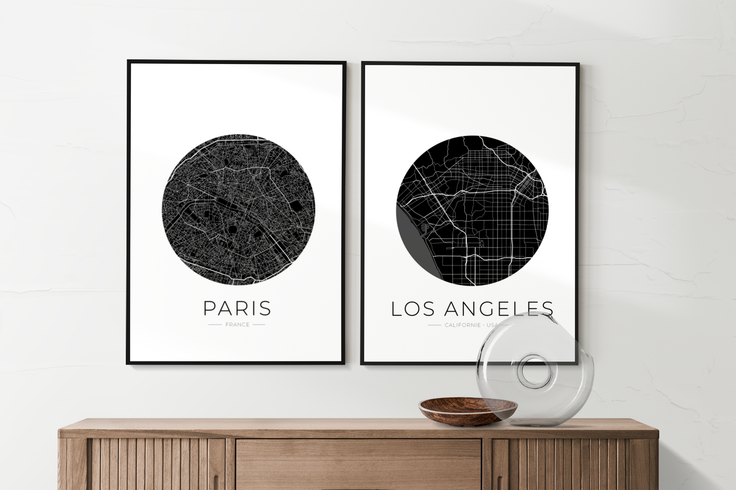 Affiche Paris City Map ville de France